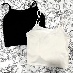 Lot of 2 American Eagle 🦅 cropped tanks (M)